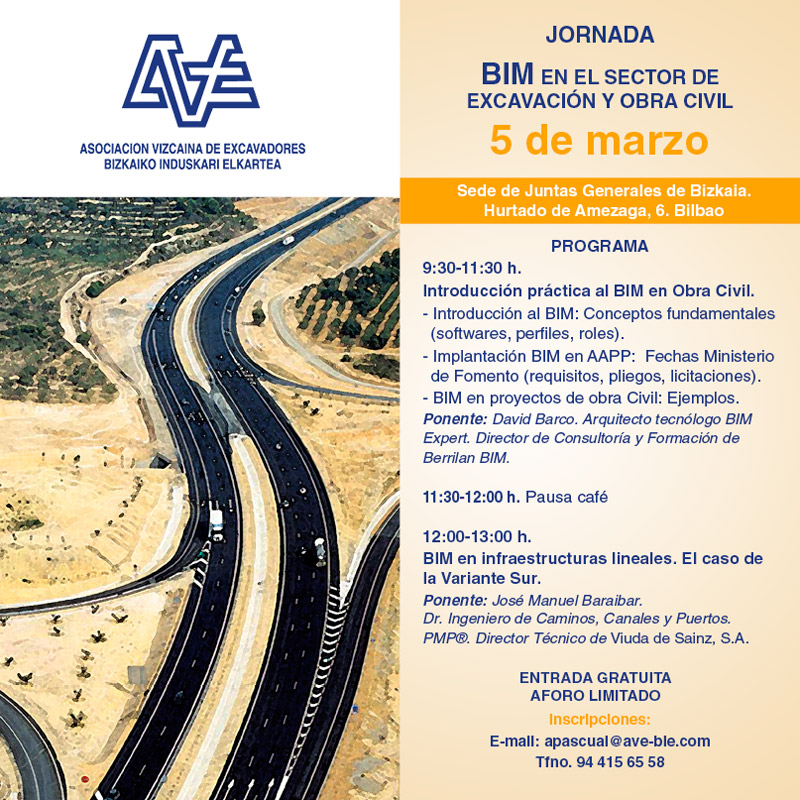 Jornada BIM en el sector de la excavación y la obra civil en Bilbao @ Sede de Juntas Generales de Bizkaia