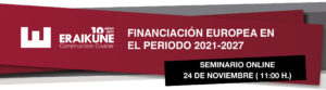 Seminario sobre financiación europea en el periodo 2021-2027